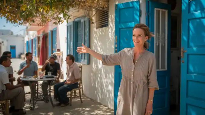 Djerba Auswandern: Charmantes Fischerdorf mit blau gestrichenen Fenstern und freundlicher Atmosphäre auf der häuslichen Insel. Perfekt für einen Neuanfang oder Ruhestand.